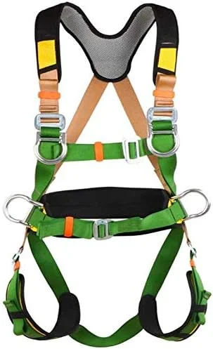 کیت مهار ایمنی، مهار ایمنی محافظت در برابر سقوط، مهار ایمنی تمام بدن ضد سقوط، کمربند قابل تنظیم با قلاب و طناب برای کار در ارتفاع