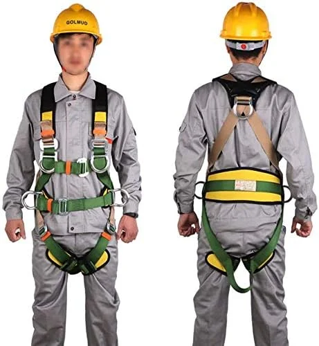 کیت مهار ایمنی، مهار ایمنی حفاظت در برابر سقوط، مهار ایمنی ضد سقوط تمام بدن، کمربند قابل تنظیم با قلاب و طناب برای کار هوانوردی، حفاظت فنی، D