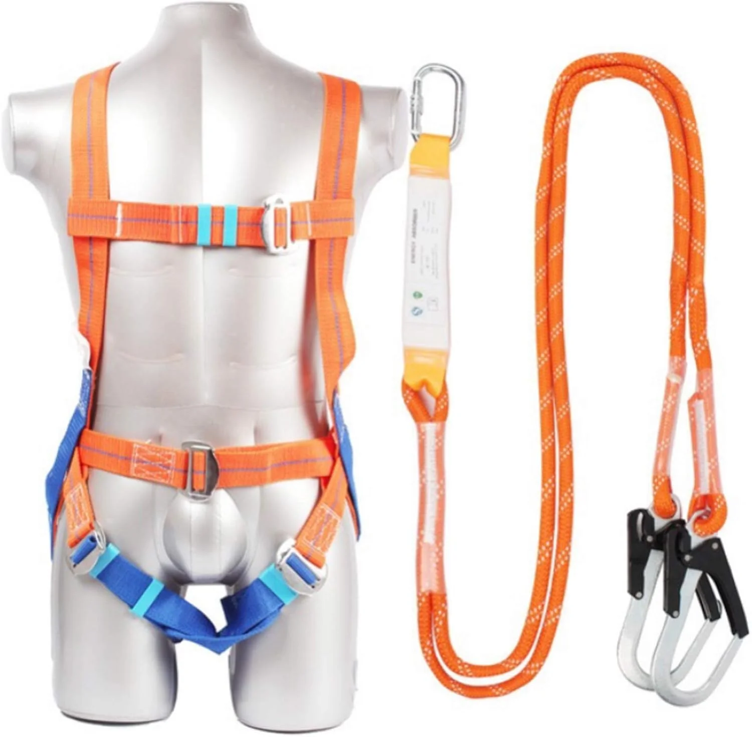 کیت مهار ایمنی هارنس تمام بدن کار در ارتفاع ضد سقوط کمربند قابل تنظیم با قلاب