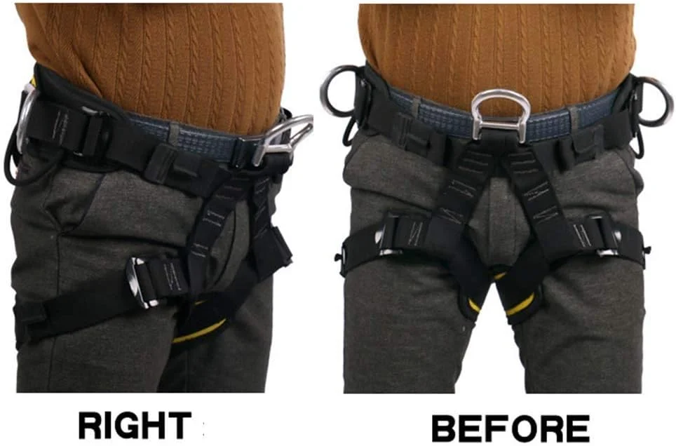 هارنس صعود نیم تنه محافظ کمر کمربند ایمنی هارنس راهنمای فرود کوهنوردی در فضای باز