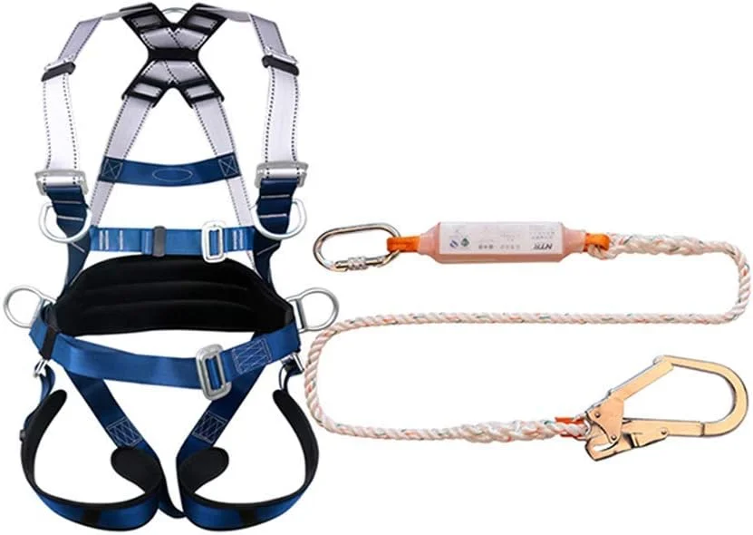 کمربند ایمنی تمام بدن، مهار ایمنی محافظت در برابر سقوط، مهار ایمنی تمام بدن پددار با پشتی، کمربند موقعیت یابی، حلقه های D در پشت و طرفین