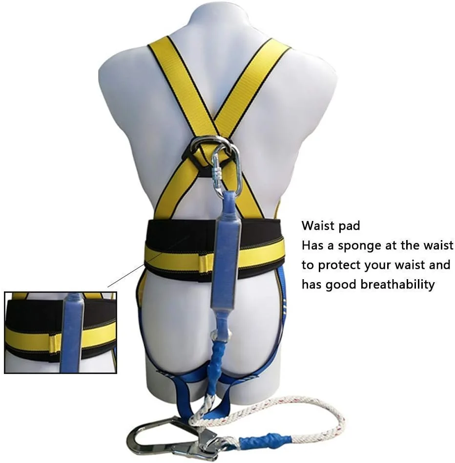 کمربند ایمنی محافظت در برابر سقوط MYIME، مجموعه کمربند ایمنی قابل تنظیم برای نقاشی دیوار و ساخت و ساز LEOWE (رنگ: A)