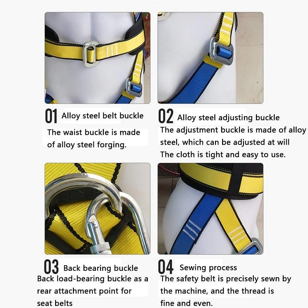 کمربند ایمنی محافظت در برابر سقوط MYIME، مجموعه کمربند ایمنی قابل تنظیم برای نقاشی دیوار و ساخت و ساز LEOWE (رنگ: A)