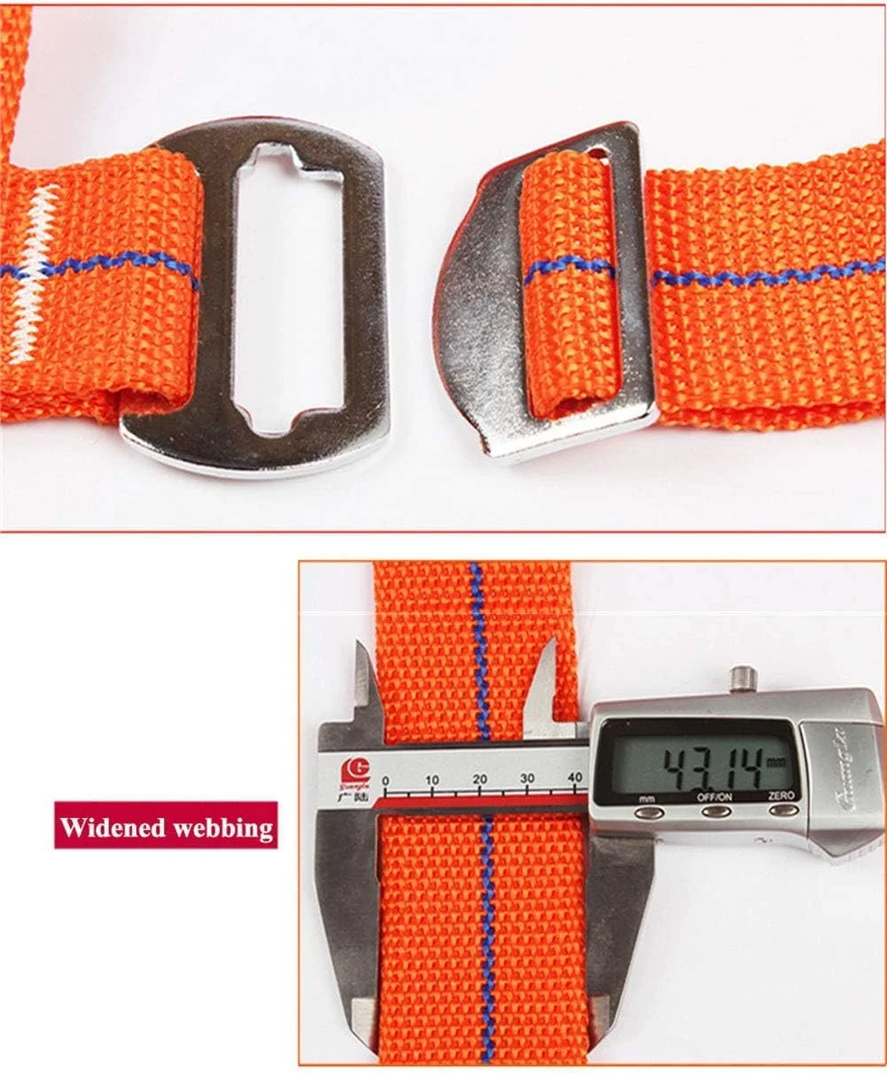 کیت کمربند ایمنی MYIME، کمربند ایمنی مهار سقوط قابل تنظیم در فضای باز، کمربند ایمنی تمام بدن مناسب برای صخره نوردی و کار در ارتفاع LEOWE