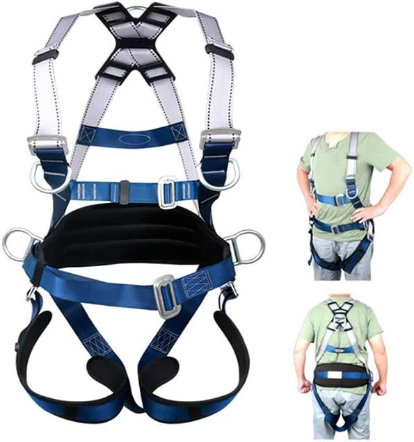کمربند ایمنی تمام بدن، هارنس ایمنی محافظت در برابر سقوط با پشتی، کمربند موقعیت یابی، حلقه های D در پشت و طرفین
