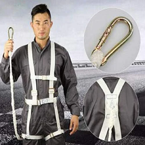 MYIME Safety Harnesses Seat belt for work of electrician outdoor belt resistant to wear belt safety rope security of glass cleaning high altitude LEOWE (Size : 2m)