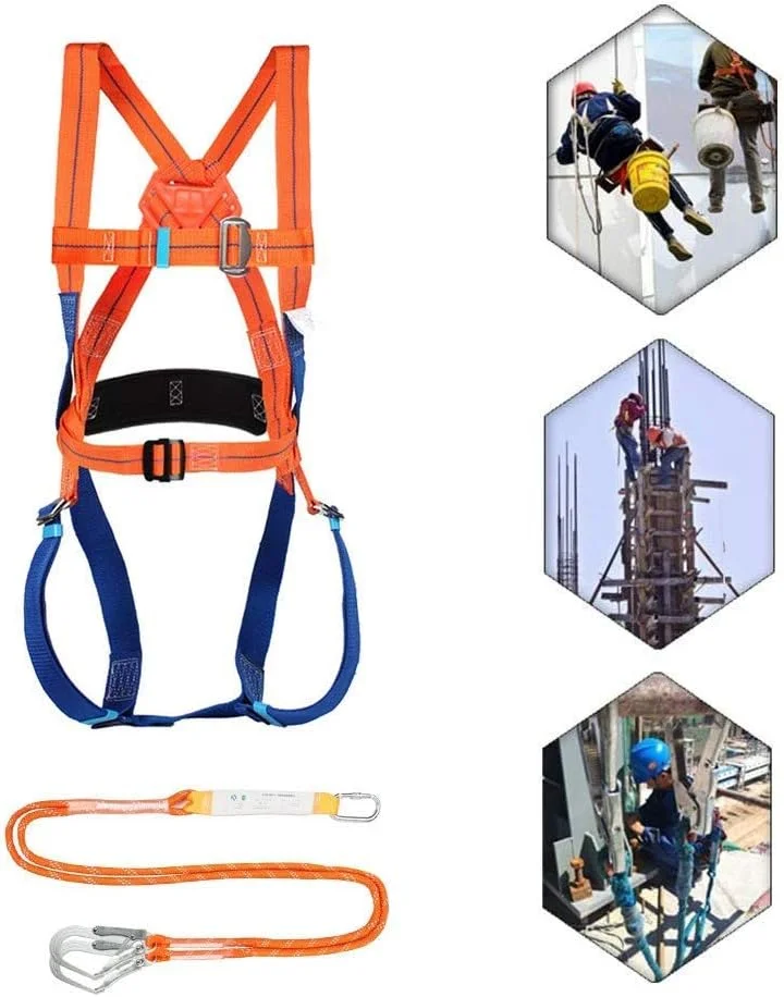 کیت کمربند ایمنی DJGvgtf، کمربند قابل تنظیم محافظت از سقوط کار در ارتفاع بدن کامل با قلاب، کمربند ایمنی بدن کامل قابل تنظیم با قلاب کیت کمربند ایمنی DJGvgtf، کمربند قابل تنظیم محافظت از سقوط کار در ارتفاع بدن کامل با قلاب، کمربند ایمنی بدن کامل قابل تنظیم با قلاب