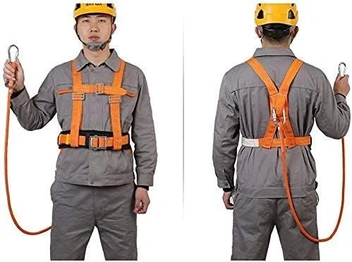 کیت های مهار ایمنی، مهار ایمنی سقوط، کمربند ایمنی قابل تنظیم برای صعود، کمربند ایمنی کار در ارتفاع، مهار ایمنی تمام بدن با قلاب، سگک کوچک، سورپرایز کوچک 3 متری