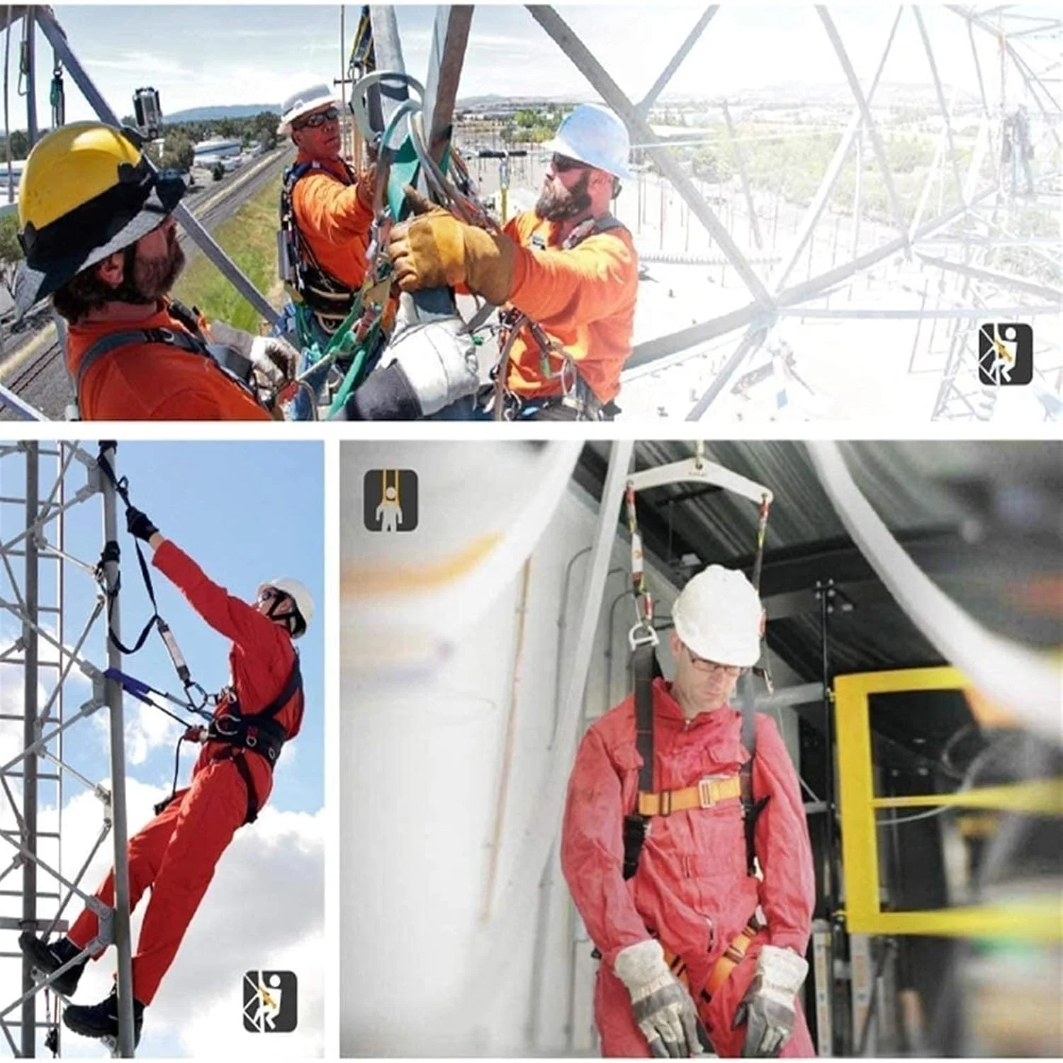 کیت مهار ایمنی GDJxcvb، کمربند ایمنی توقف سقوط، مهار ایمنی 5 نقطه ای، کیت کمربند ایمنی، مهار ایمنی توقف سقوط، مهار ایمنی کار ساختمانی (A)