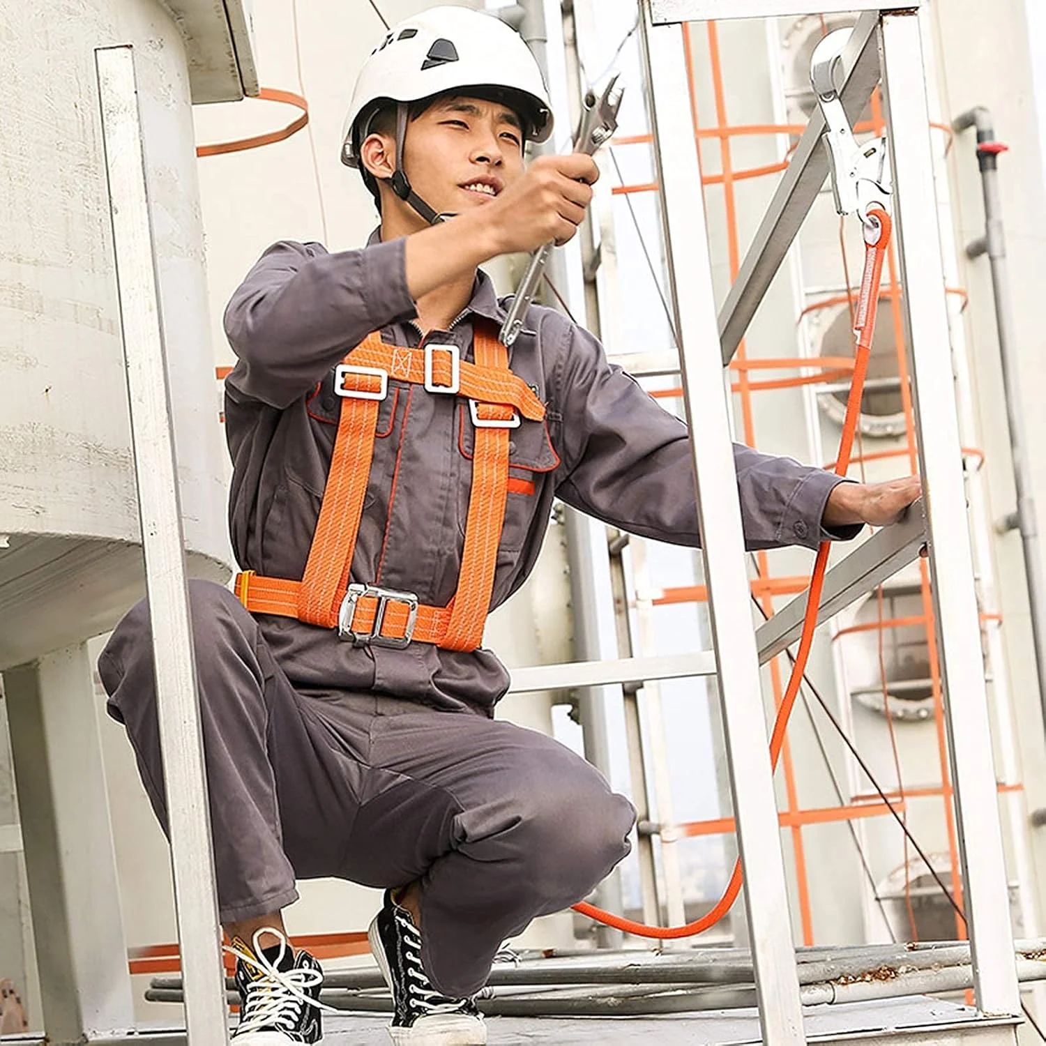 هارنس ایمنی ضد سقوط، هارنس ایمنی ضد سقوط نیم تنه، کمربند ایمنی قابل تنظیم کار در ارتفاع با قلاب هارنس ایمنی ضد سقوط، هارنس ایمنی ضد سقوط نیم تنه، کمربند ایمنی قابل تنظیم کار در ارتفاع با قلاب