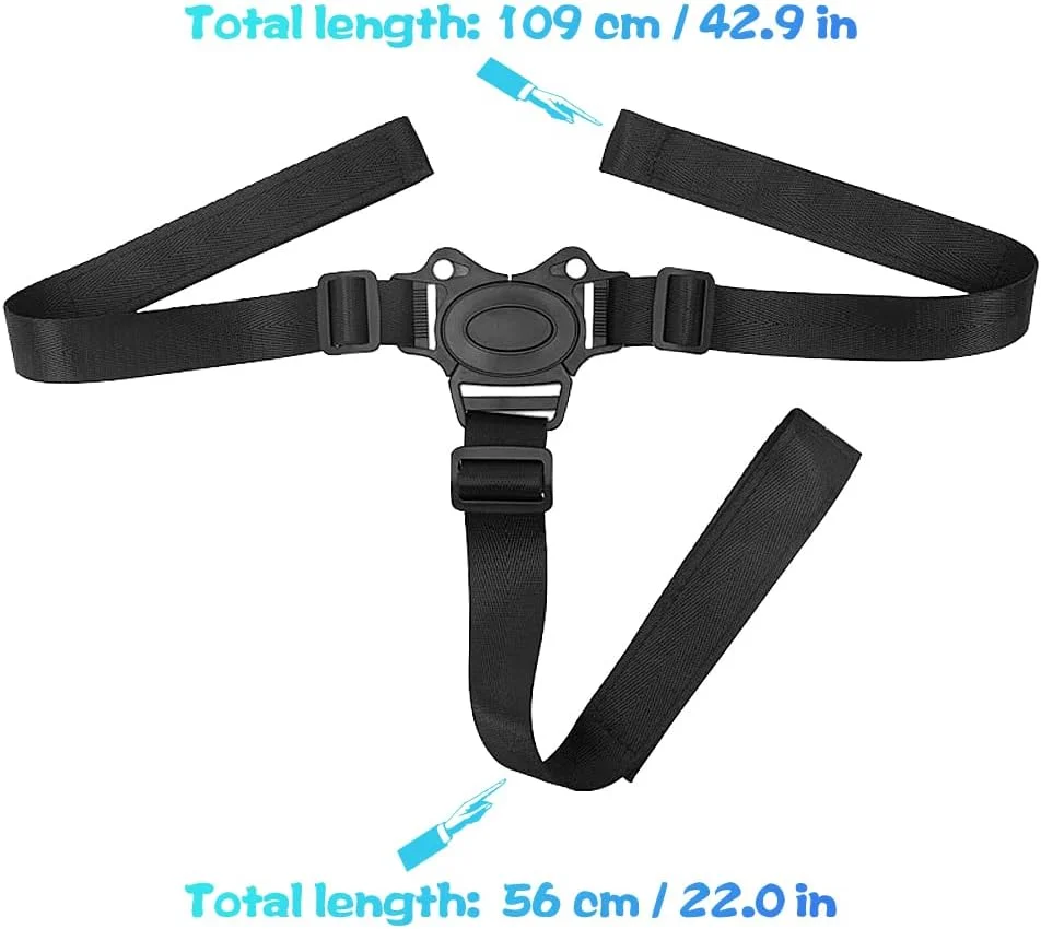 کمربند ایمنی کودک قابل تنظیم 3 نقطه ای، بند صندلی غذاخوری و کالسکه کودک کمربند ایمنی کودک قابل تنظیم 3 نقطه ای، بند صندلی غذاخوری و کالسکه کودک