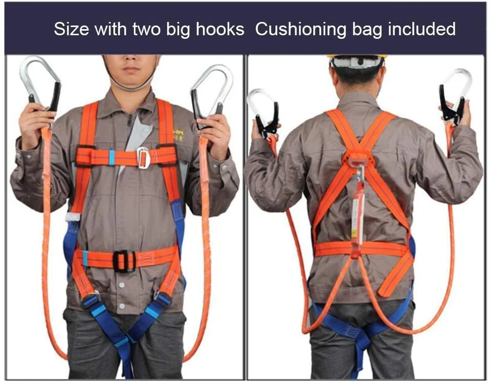 کیت کمربند ایمنی OUKA، کمربند ایمنی ضد سقوط، کمربند ایمنی قابل تنظیم برای صعود در فضای باز، طناب نجات، کمربند ایمنی تمام بدن برای کار در ارتفاع کیت کمربند ایمنی OUKA، کمربند ایمنی ضد سقوط، کمربند ایمنی قابل تنظیم برای صعود در فضای باز، طناب نجات، کمربند ایمنی تمام بدن برای کار در ارتفاع