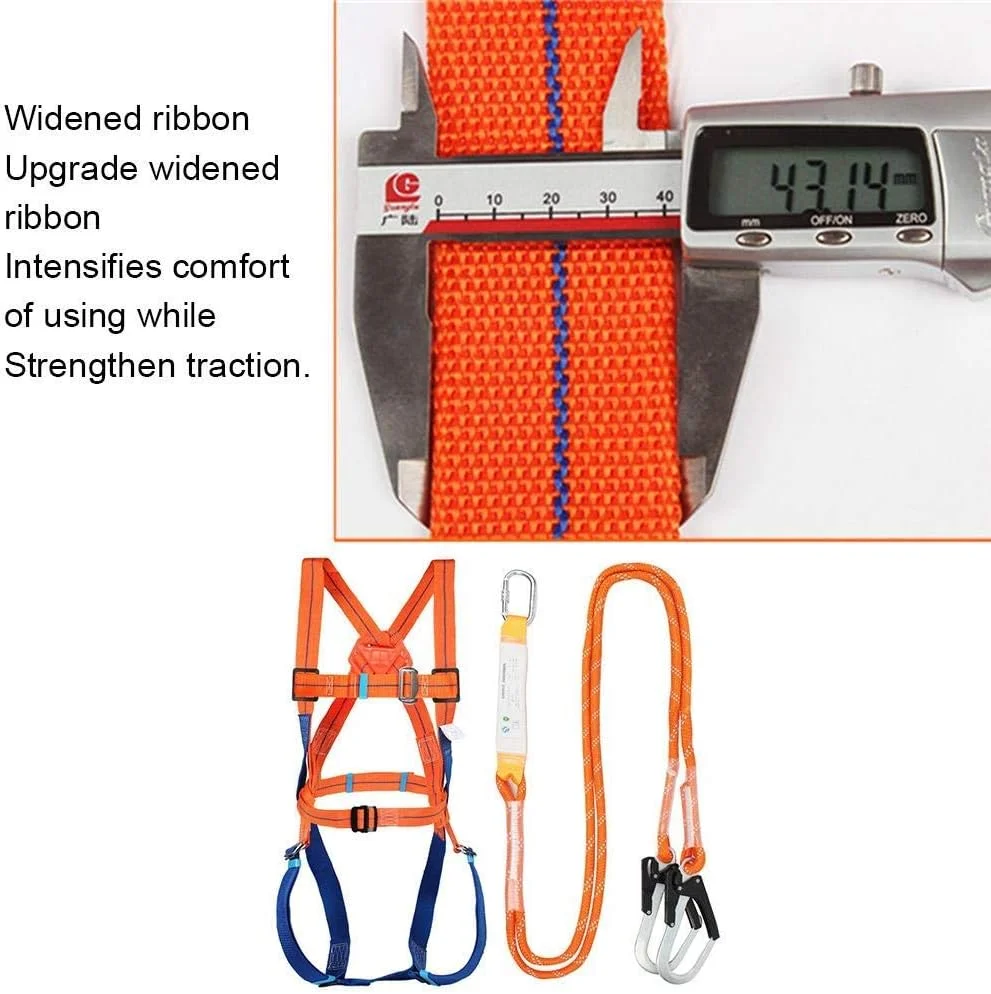کیت کمربند ایمنی OUKA، کمربند ایمنی ضد سقوط، کمربند ایمنی قابل تنظیم برای صعود در فضای باز، طناب نجات، کمربند ایمنی تمام بدن برای کار در ارتفاع کیت کمربند ایمنی OUKA، کمربند ایمنی ضد سقوط، کمربند ایمنی قابل تنظیم برای صعود در فضای باز، طناب نجات، کمربند ایمنی تمام بدن برای کار در ارتفاع