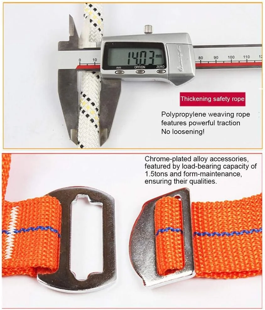 کیت کمربند ایمنی OUKA، کمربند ایمنی ضد سقوط، کمربند ایمنی قابل تنظیم برای صعود در فضای باز، طناب نجات، کمربند ایمنی تمام بدن برای کار در ارتفاع کیت کمربند ایمنی OUKA، کمربند ایمنی ضد سقوط، کمربند ایمنی قابل تنظیم برای صعود در فضای باز، طناب نجات، کمربند ایمنی تمام بدن برای کار در ارتفاع