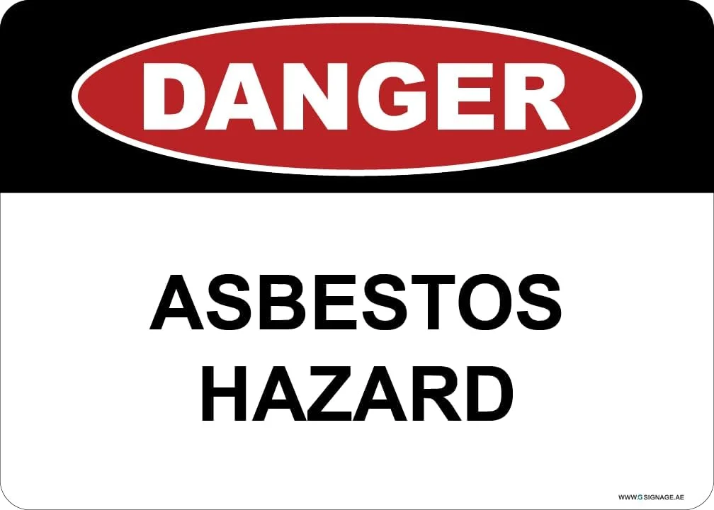 تابلو علامت گذاری - ORAFOL - EG - دید بالا - "خطر آزبست" - علامت خطر OSHA - برچسب چسبی - چاپ دیجیتال PRT - نصب چسبی - 5 سال مناسب فضای باز