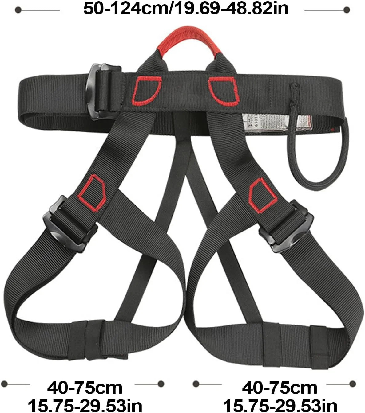 هارنس صخره نوردی، کمربند ایمنی، کمربند ایمنی نیم تنه، کمربند کوهنوردی قابل تنظیم، پشتیبانی سبک وزن و ایمن کمر، تجهیزات حرفه ای کوهنوردی، محافظت در برابر سقوط برای درخت، آتش نشانی و نجات