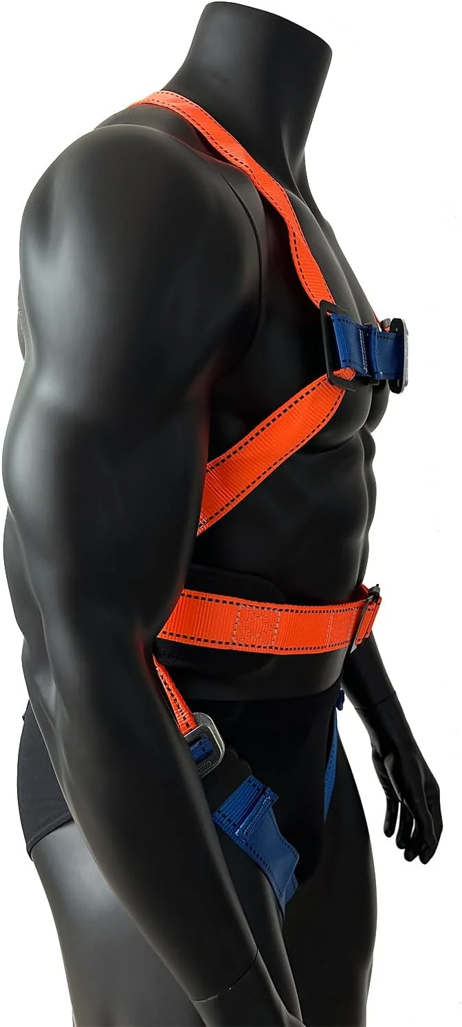 هارنس ایمنی تمام بدن GLOROUSCHU با حلقه های D و کمربند، تجهیزات حفاظت فردی جهانی مطابق با ANSI/ASSE OSHA/ANSI