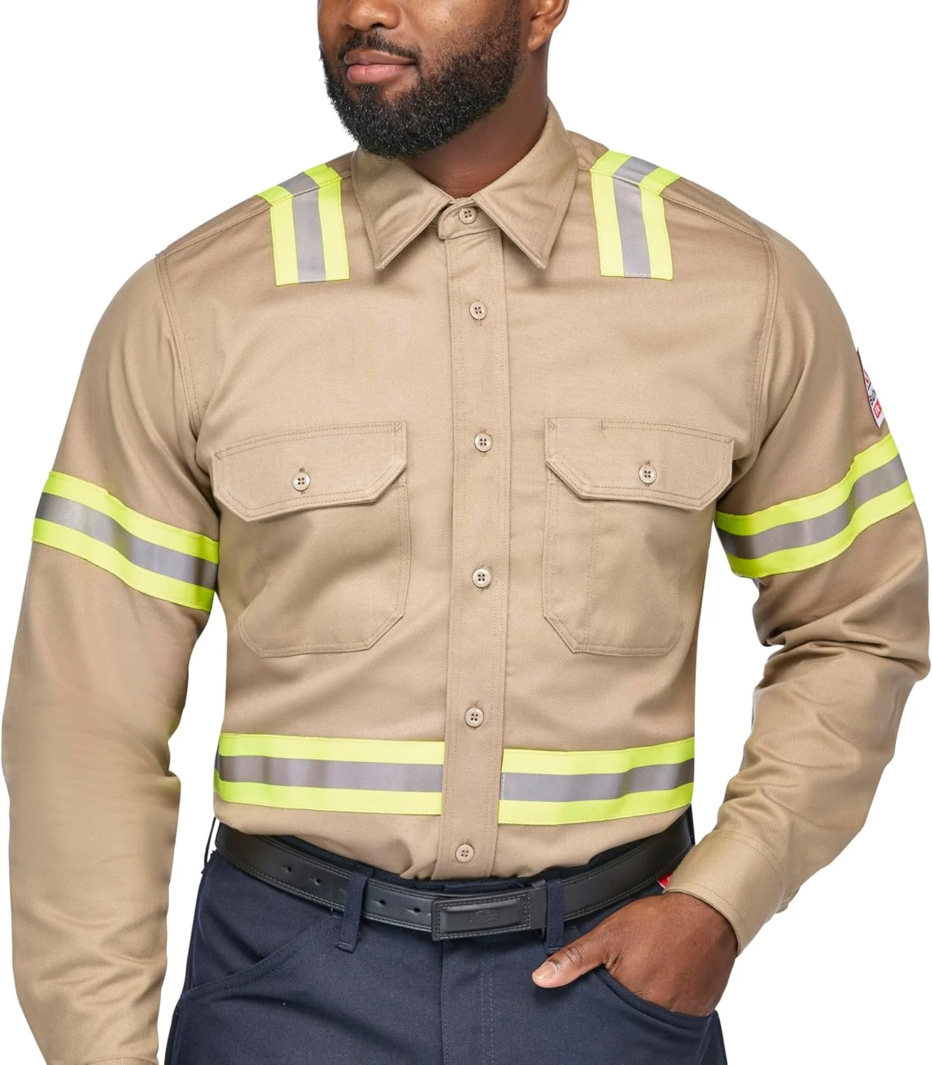 پیراهن فرم مردانه Bulwark EXCEL FR ComforTouch با دید پیشرفته پیراهن فرم مردانه Bulwark EXCEL FR ComforTouch با دید پیشرفته