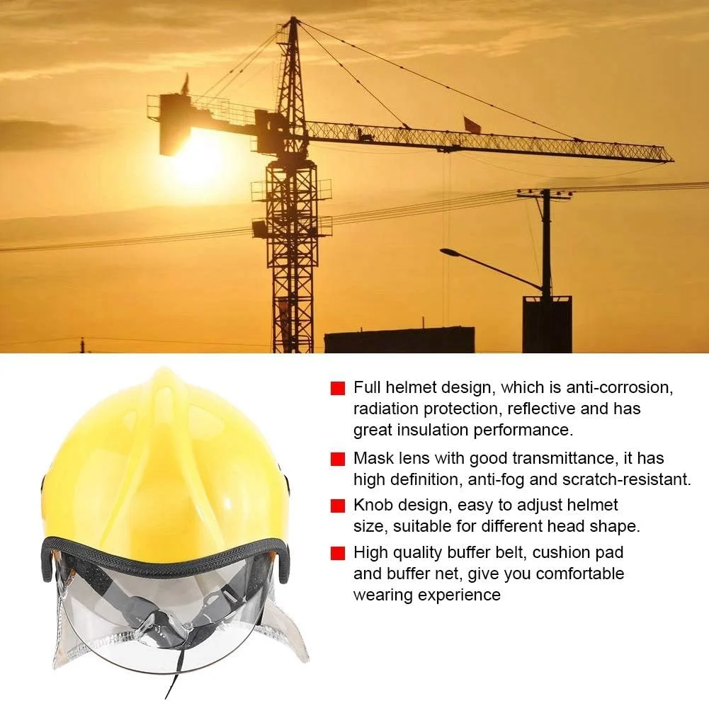 کلاه ایمنی آتش نشانی محافظ آتش نشان KIMISS مقاوم در برابر خوردگی و تشعشع کلاه ایمنی آتش نشانی محافظ آتش نشان KIMISS مقاوم در برابر خوردگی و تشعشع