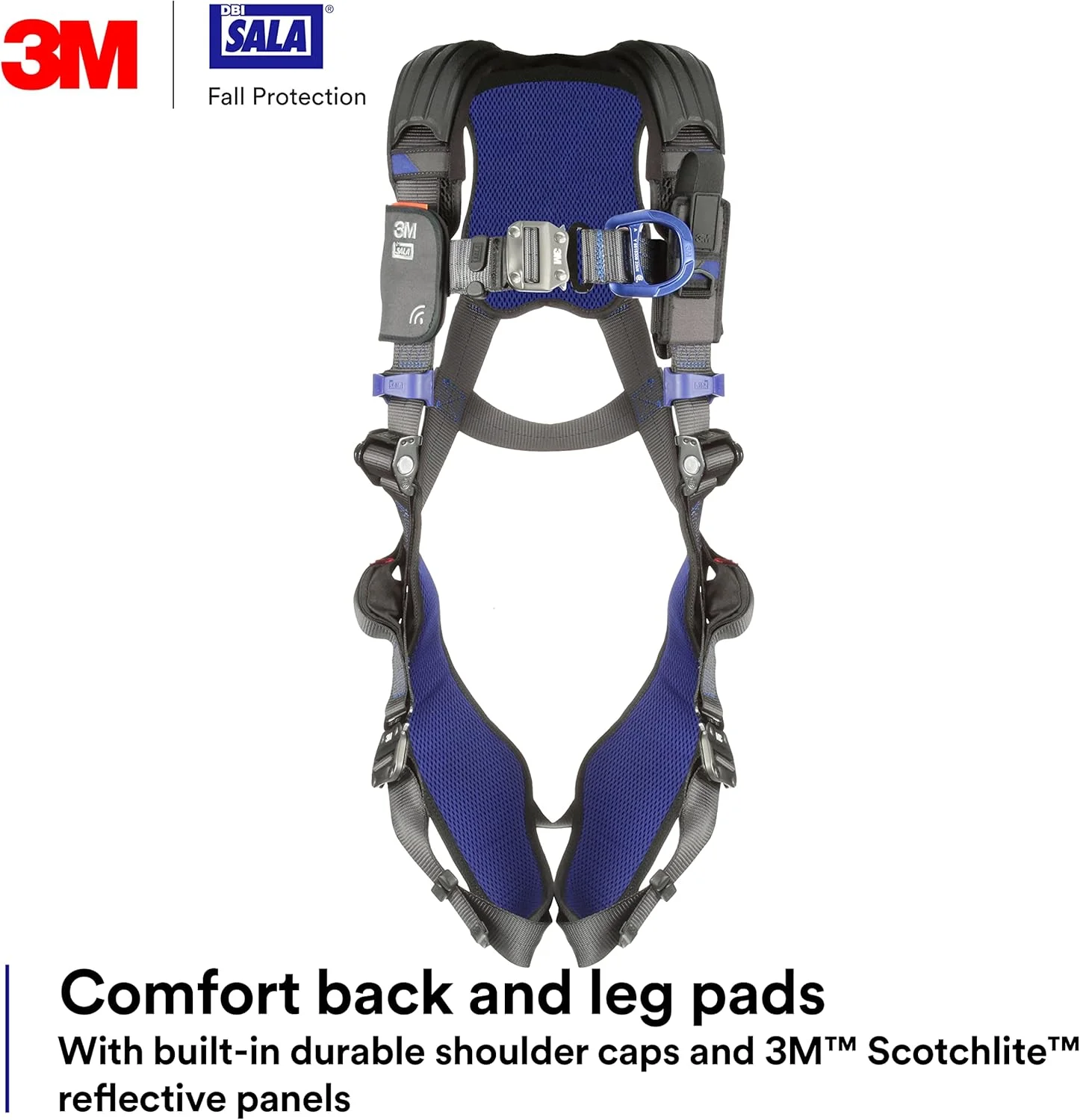 هارنس ایمنی صعود DBI-SALA ExoFit X300 مدل 3M 1113037، جلیقه راحت، محافظت در برابر سقوط، OSHA، ANSI، صنایع عمومی، حلقه D آلومینیومی در پشت و جلو، بندهای پا و سینه اتصال سریع خود قفل شونده، سایز بزرگ