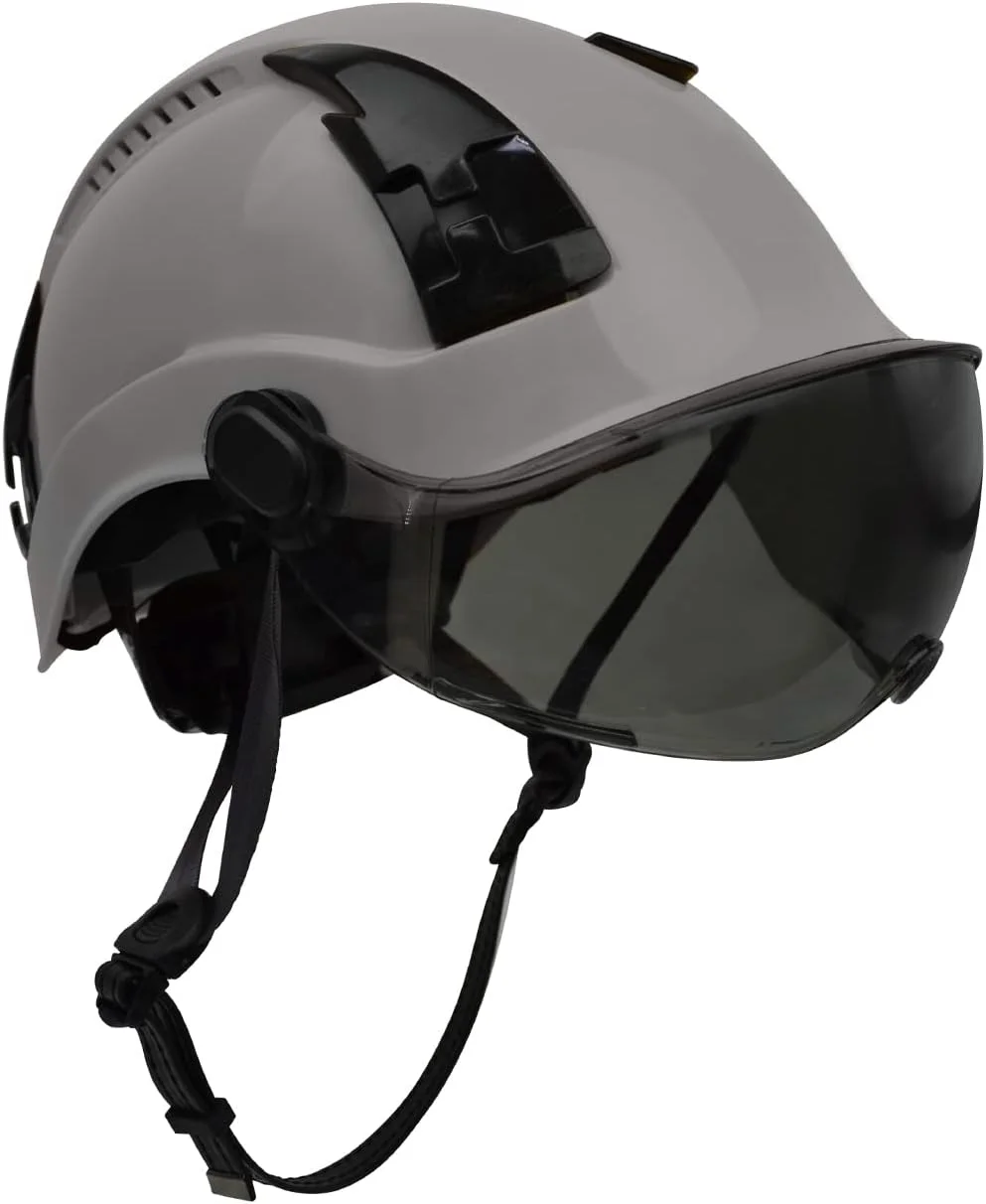 کلاه ایمنی نوع 1 حفاظت از سقوط Malta Dynamics برای ساخت و ساز، با دریچه های هوا و هدبند قابل تنظیم، کلاه ایمنی کار سبک وزن برای ایمنی و محافظت - کلاه ایمنی با نقاب دودی