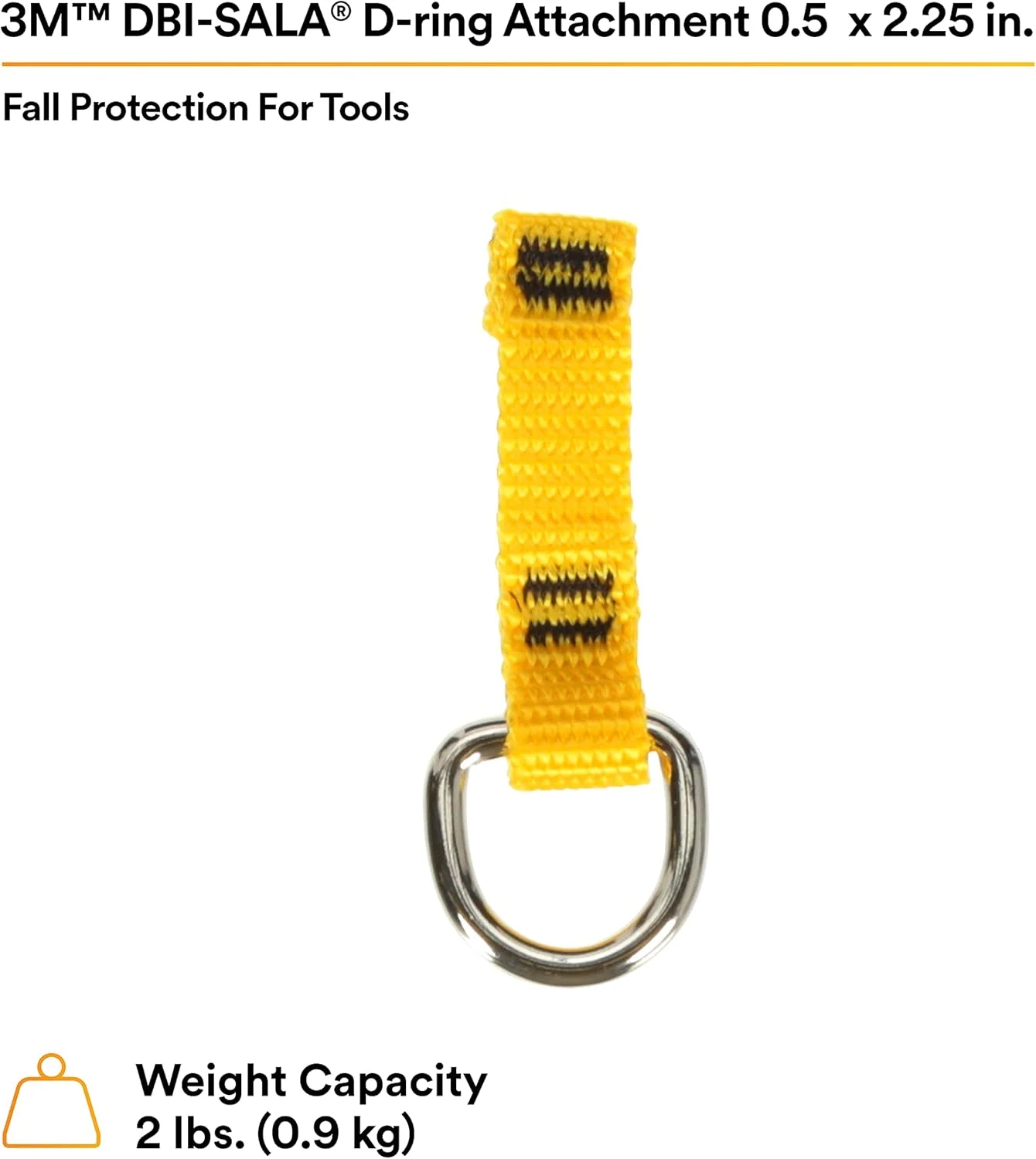 محافظت از ابزار در برابر سقوط 3M DBI-SALA، 1500003، نقطه اتصال با حلقه تکی D، 0.5 اینچ در 2.25 اینچ، در یک انتها برای ابزارهای تا 2 پوند، بسته 10 عددی