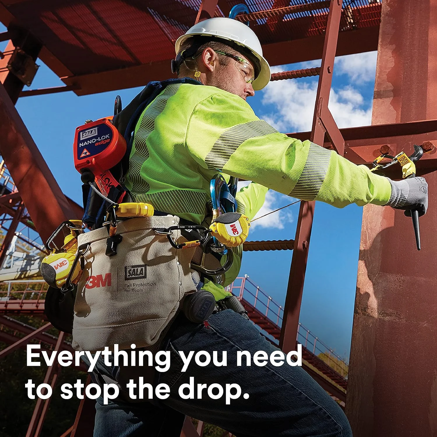 محافظت از ابزار در برابر سقوط 3M DBI-SALA، 1500003، نقطه اتصال با حلقه تکی D، 0.5 اینچ در 2.25 اینچ، در یک انتها برای ابزارهای تا 2 پوند، بسته 10 عددی