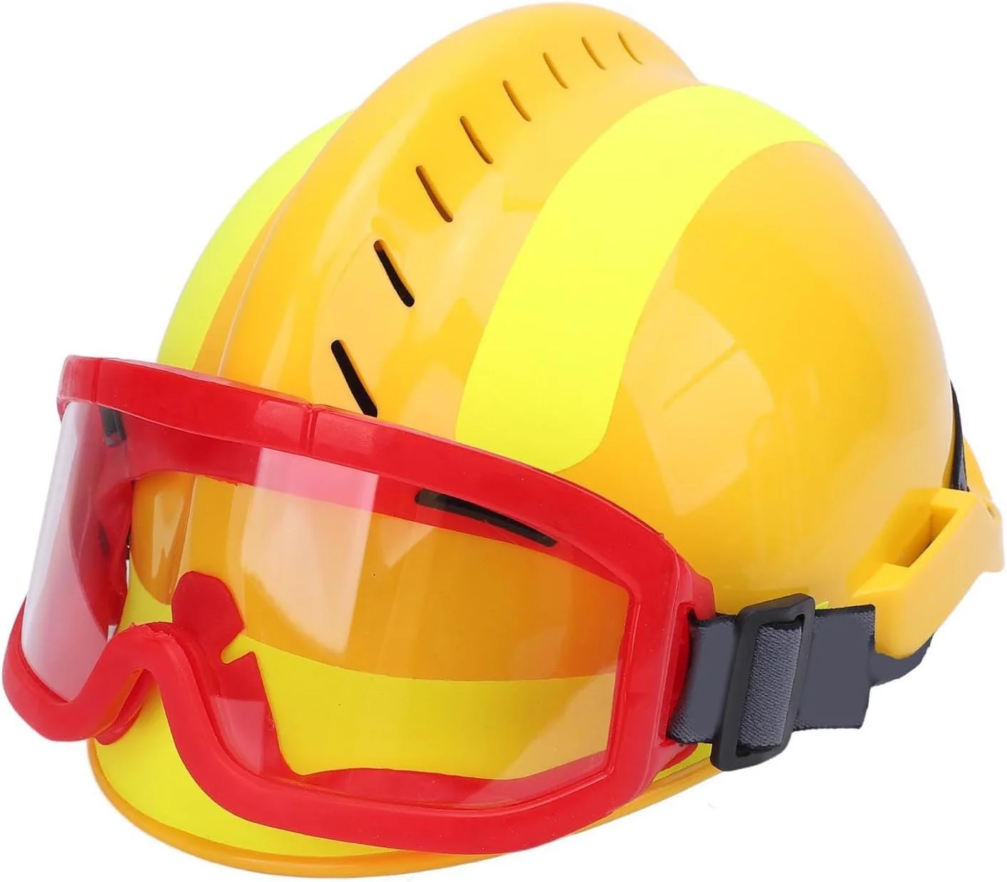 کلاه ایمنی نجات Haofy با چراغ پیشانی، بند چانه قابل تنظیم و نوار بازتابنده برای آتش نشانی اضطراری و ساخت و ساز