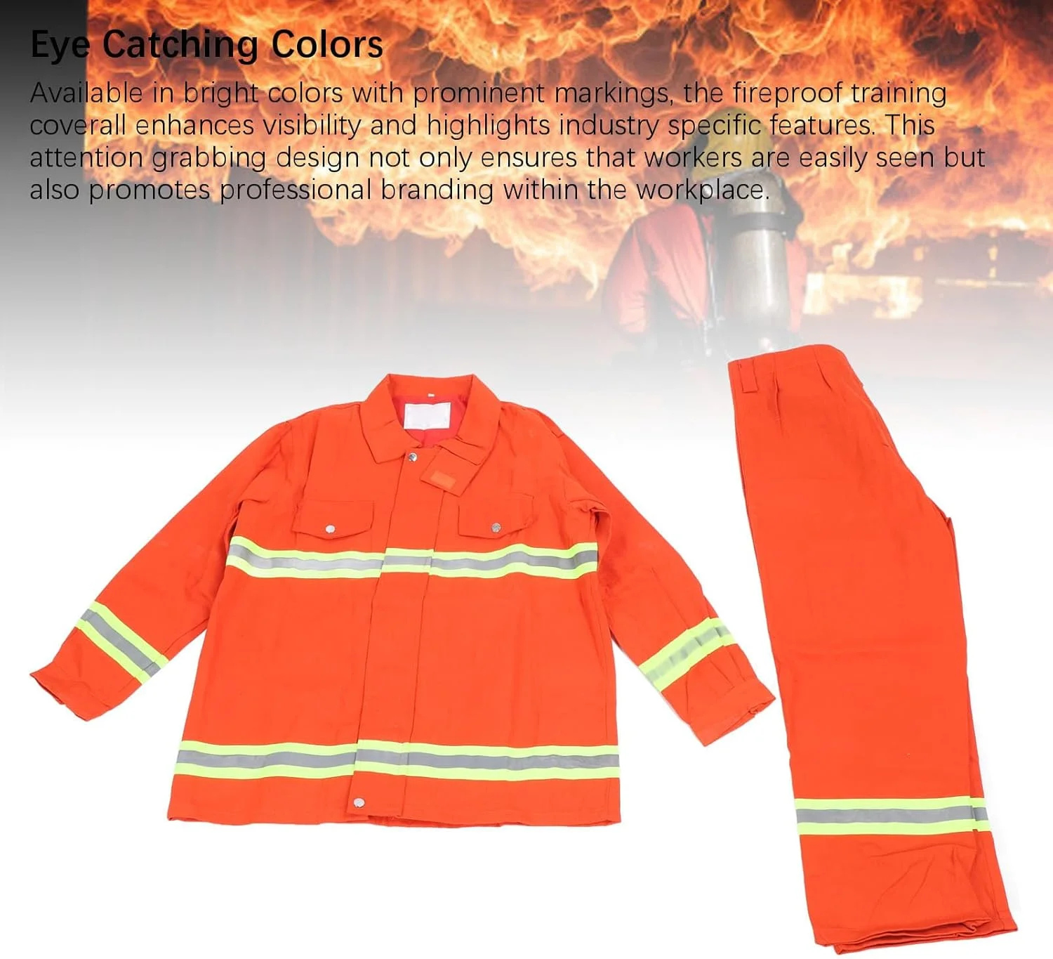 لباس ضد حریق، کلاه ایمنی قابل تنظیم، جلیقه های ایمنی با دید بالا برای مردان، لباس نجات آتش نشان عایق حرارت بازتابنده با ایمنی پیشرفته برای امداد آتش نشانی