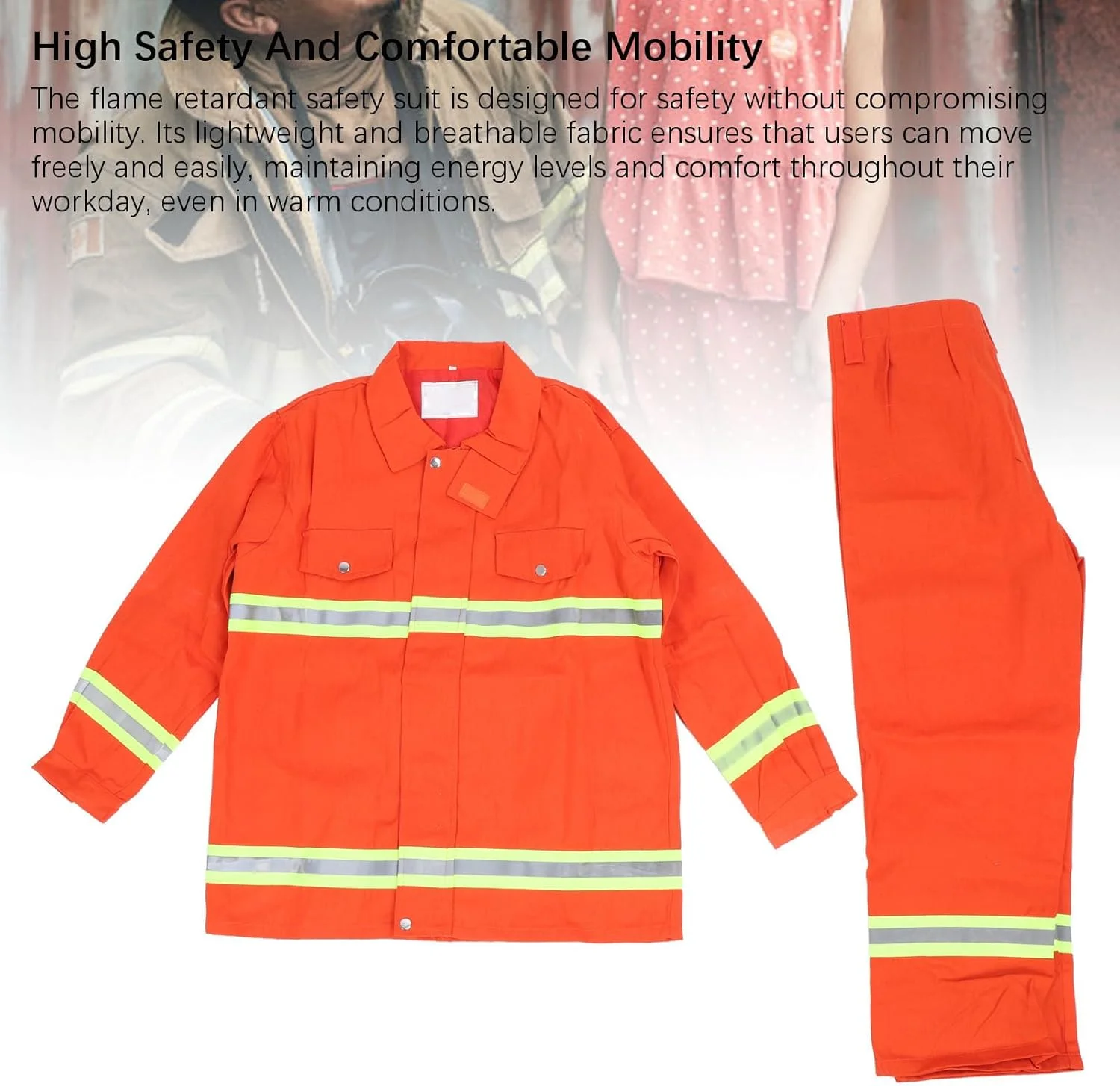 لباس ضد حریق، کلاه ایمنی قابل تنظیم، جلیقه های ایمنی با دید بالا برای مردان، لباس نجات آتش نشان عایق حرارت بازتابنده با ایمنی پیشرفته برای امداد آتش نشانی