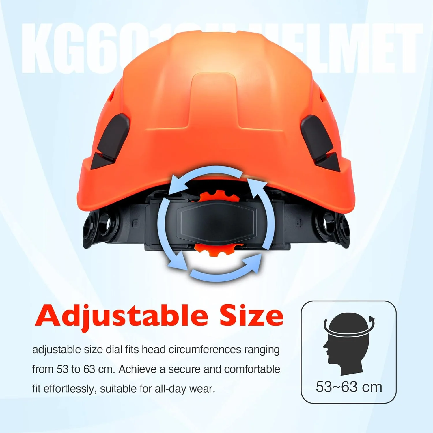 کلاه ایمنی سخت تهویه دار، کلاه کار ABS با سیستم تعلیق 6 نقطه ای قابل تنظیم، دارای گواهینامه ANSI Z89.1 برای ساخت و ساز، صخره نوردی و مصارف صنعتی، نارنجی