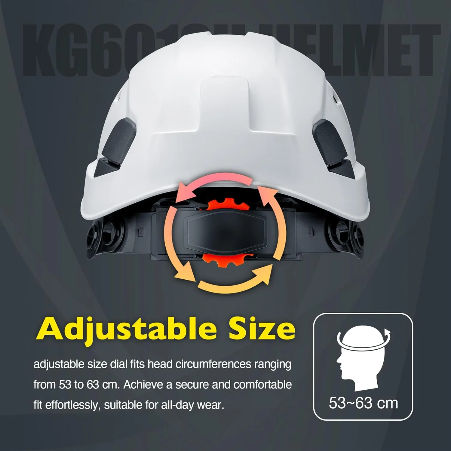 کلاه ایمنی سخت تهویه دار، کلاه کار ABS با سیستم تعلیق 6 نقطه ای قابل تنظیم، دارای گواهینامه ANSI Z89.1 برای ساخت و ساز، صخره نوردی و استفاده صنعتی، سفید