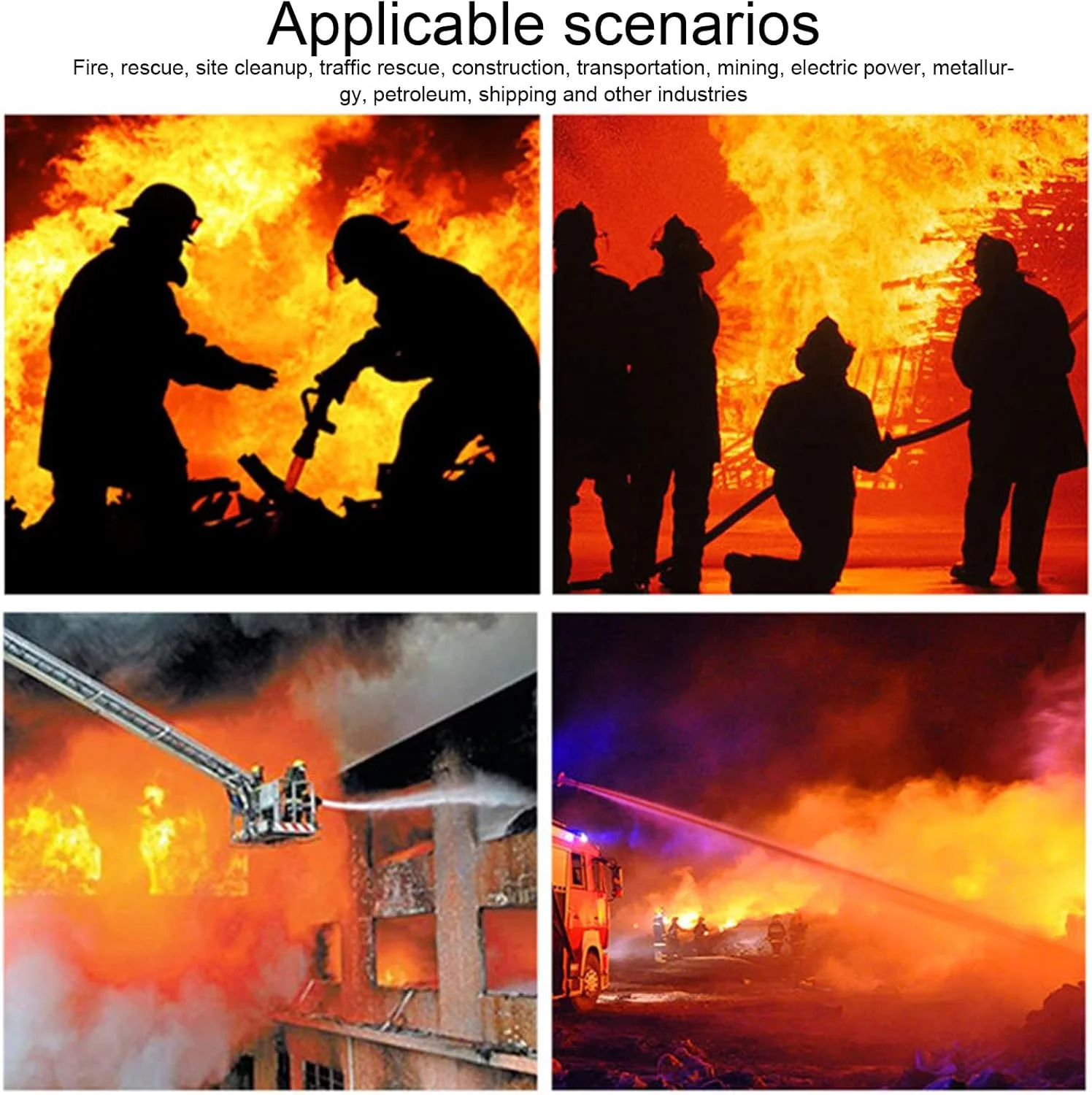 کلاه ایمنی، مقاوم در برابر حرارت، جذب شوک حرارتی، مقاوم در برابر شعله، مقاوم در برابر تشعشعات حرارتی و نوری، مناسب برای شرایط اضطراری در فضای باز (آبی)