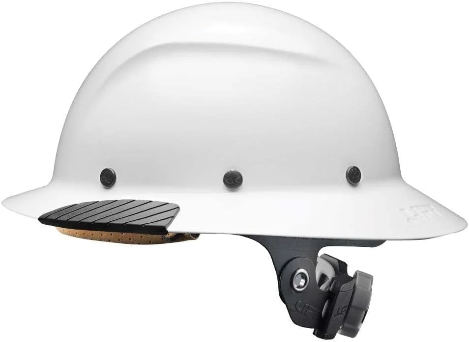 کلاه ایمنی لبه دار رزین فیبر Dax ایمنی LIFT | سیستم تعلیق 6 نقطه ای برای راحتی و محافظت در برابر ضربه