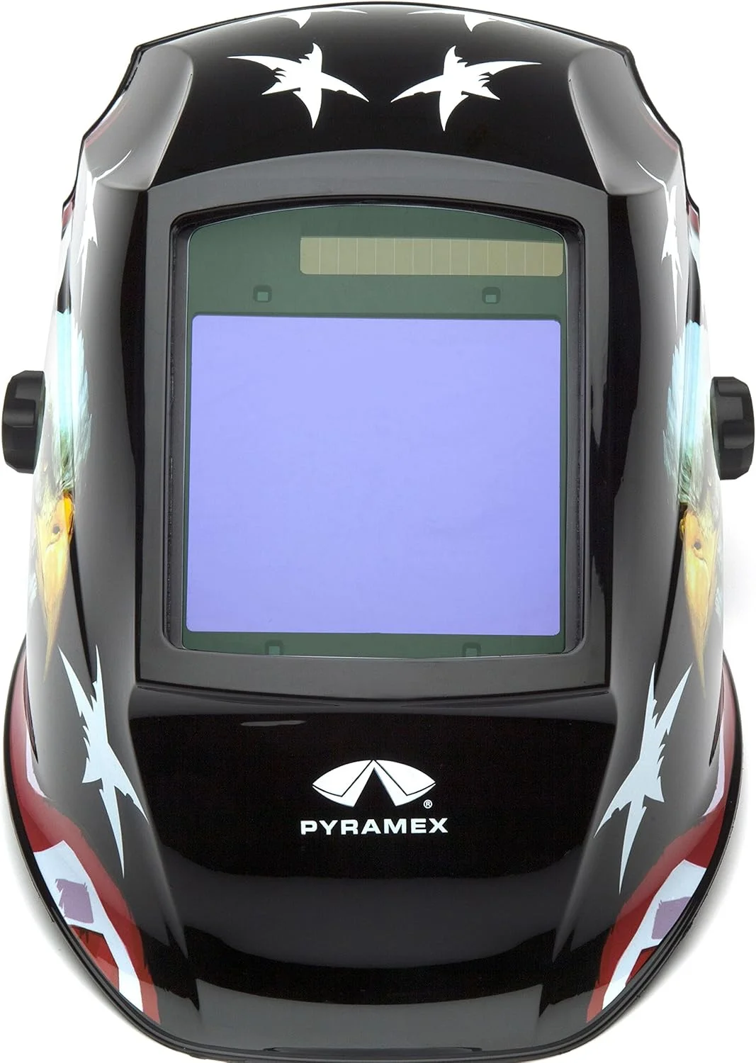 کلاه ایمنی جوشکاری با قابلیت تیره شوندگی خودکار پیرامکس مدل WHAM3030AE طرح عقاب آمریکایی