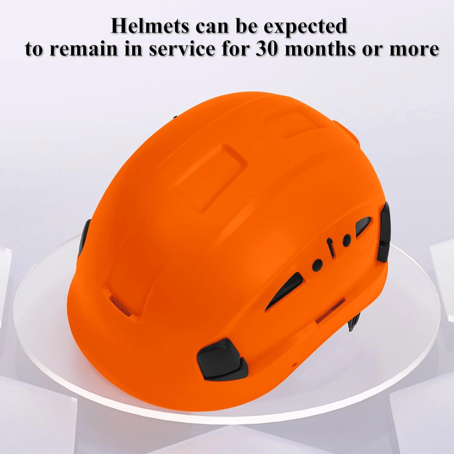 کلاه ایمنی سوراخ دار W&H از جنس ABS با سیستم تعلیق 6 نقطه ای به همراه جلیقه شبرنگ، دارای گواهینامه ANSI/ISEA Z89.1 برای ایمنی در ساخت و ساز