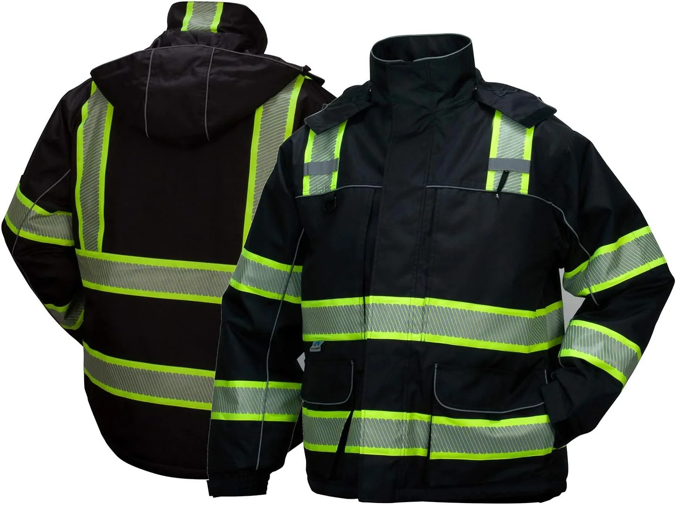 پارکا ضد آب مشکی با روکش تفلون سری Pyramex Safety RPB35، کلاس 1 نوع O ANSI با آستر لحافی، سایز بزرگ