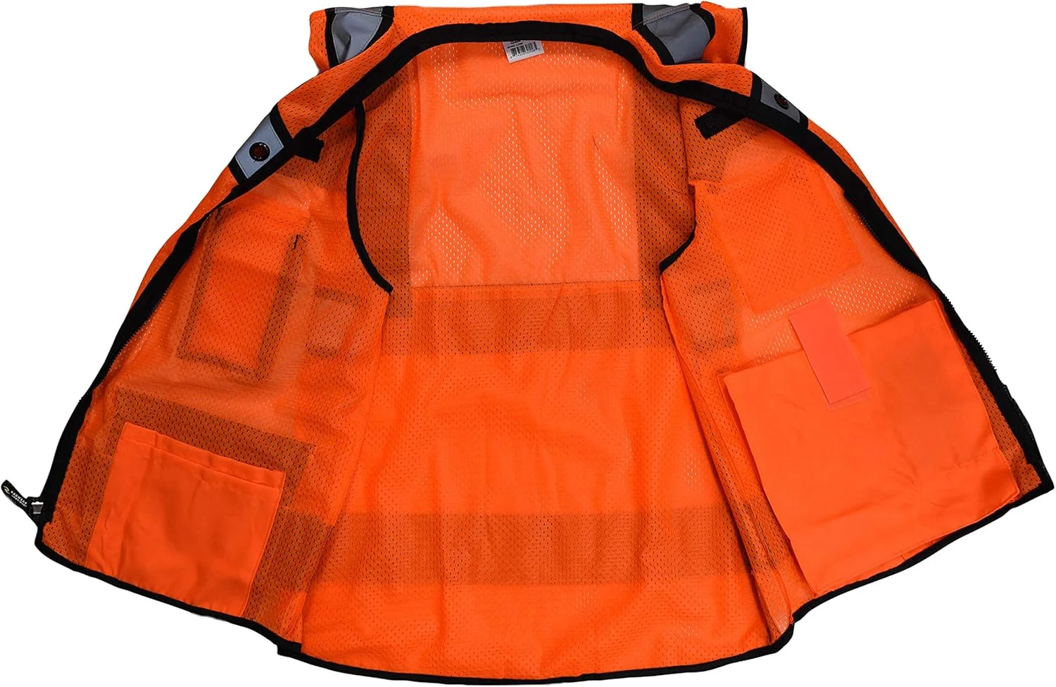 جلیقه ایمنی نقشه برداری سنگین رادیانس مدل SV65 با زیپ، جیب بزرگ نقشه، سبز فسفری یا نارنجی فسفری