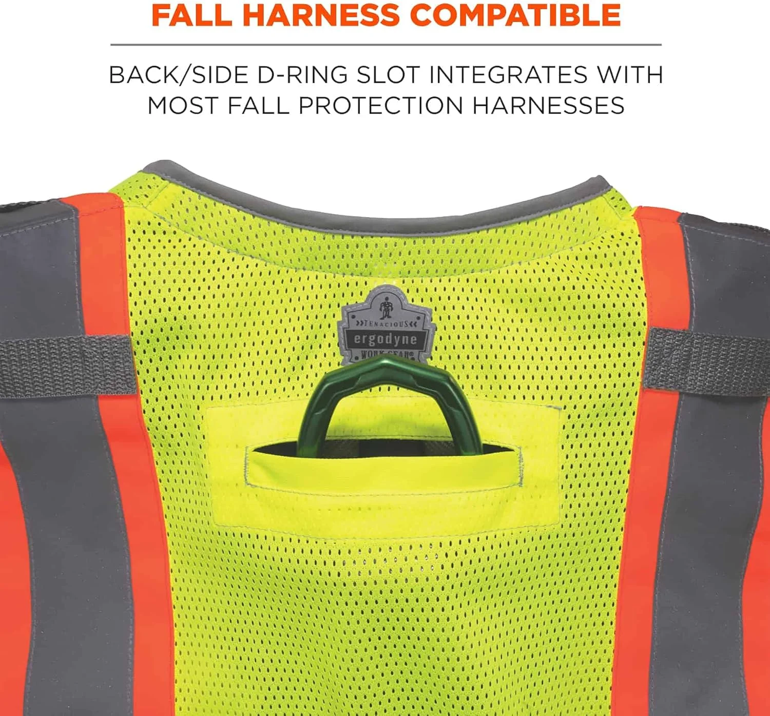 جلیقه ایمنی ابزارآلات دید بالا Ergodyne GloWear 8231TV - نوع R، کلاس 2، دارای گواهینامه دوگانه