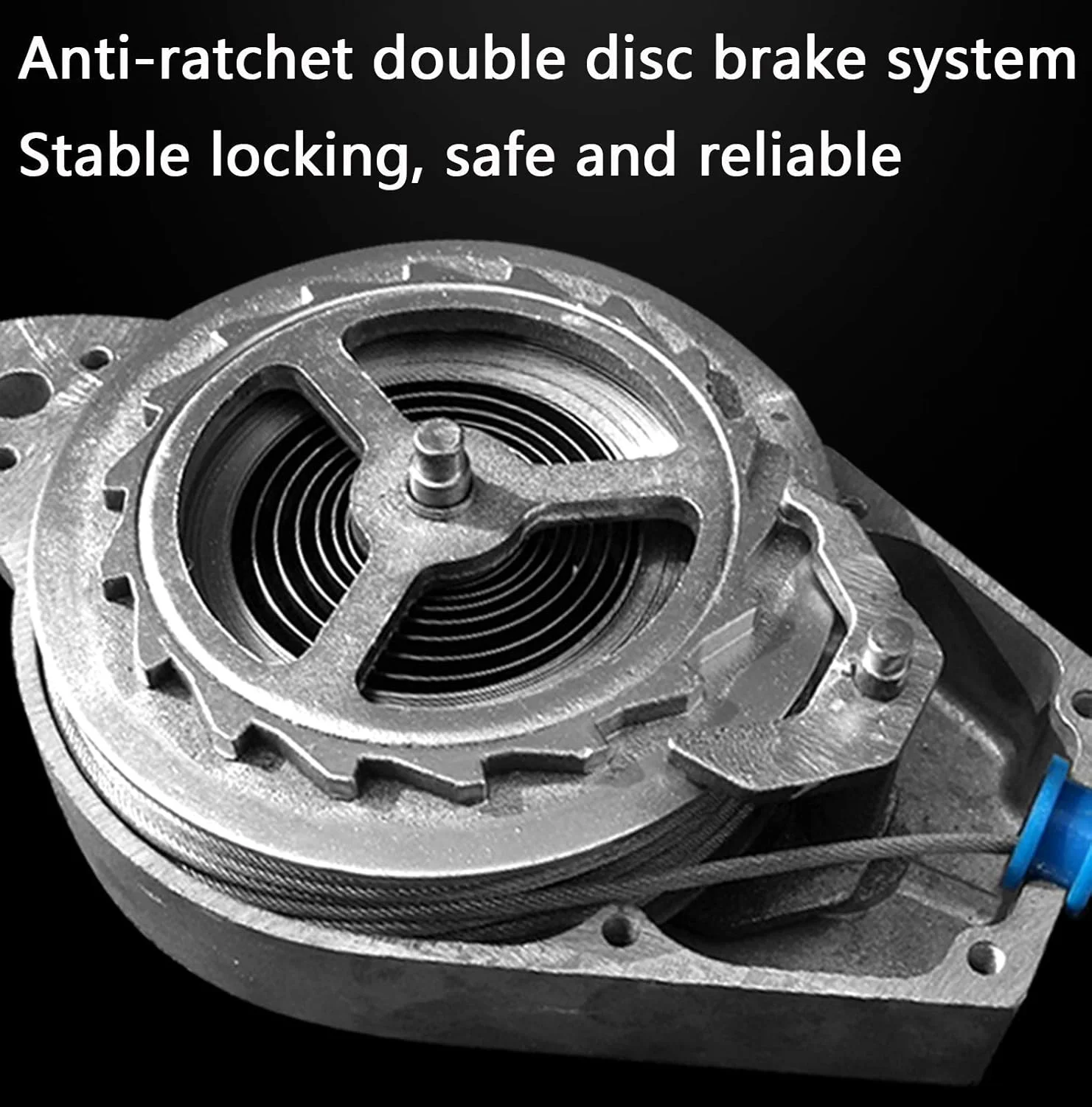 طناب نجات جمع شونده با قلاب میلگرد و سیم بکسل، دستگاه ایمنی حفاظت از سقوط برای ساخت و ساز سقف، کشتی و صخره نوردی، تحمل وزن 150 کیلوگرم (20 متر)