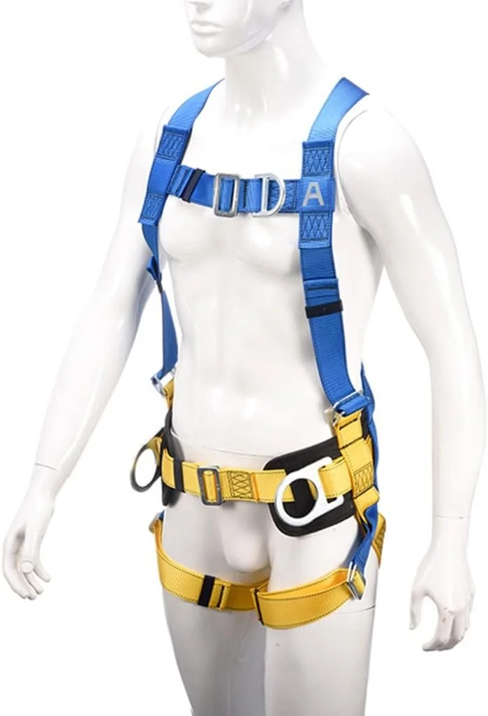 کیت مهار ایمنی CDFVFA، ابزار مهار ایمنی تمام بدن، حفاظت در برابر سقوط با حلقه های D و کمربند کمری، تجهیزات حفاظت فردی جهانی