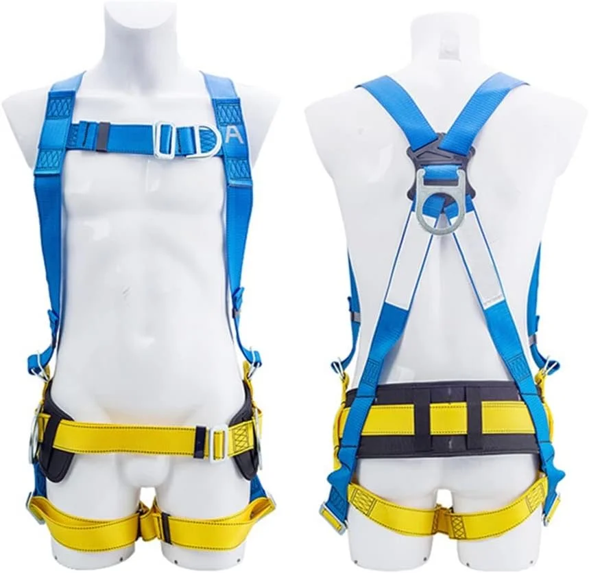 کیت مهار ایمنی CDFVFA، ابزار مهار ایمنی تمام بدن، حفاظت در برابر سقوط با حلقه های D و کمربند کمری، تجهیزات حفاظت فردی جهانی