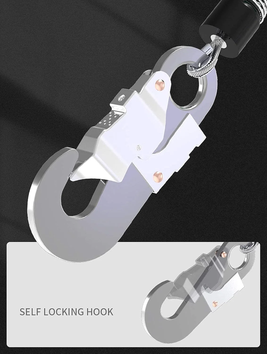 کابل مهار سقوط جمع شونده خودکار - طناب محافظ تلسکوپی مهار سقوط - مهار ایمنی برای کار در ارتفاع، سقف سازی و ساخت و ساز