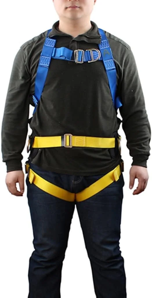 کیت مهار ایمنی CDFVFA، ابزار مهار ایمنی تمام بدن، حفاظت در برابر سقوط با حلقه های D و کمربند کمری، تجهیزات حفاظت فردی جهانی