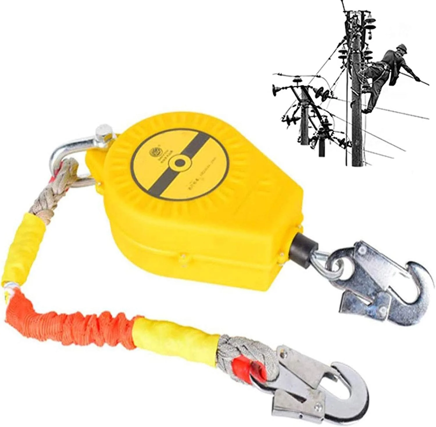 طناب نجات جمع شونده لبه دار، طناب ایمنی جمع شونده محافظت در برابر سقوط - SRL تک پا با قلاب خود قفل شونده، محافظ شخصی برای کار در ارتفاع طناب نجات جمع شونده لبه دار، طناب ایمنی جمع شونده محافظت در برابر سقوط - SRL تک پا با قلاب خود قفل شونده، محافظ شخصی برای کار در ارتفاع
