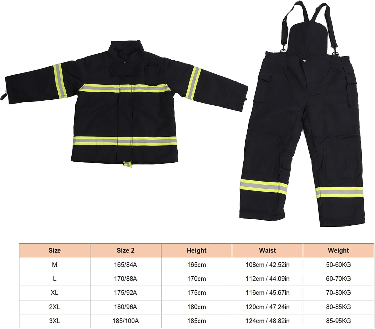لباس ایمنی مقاوم در برابر آتش، نوار بازتابنده با دید بالا، ژاکت و شلوار عایق حرارت 4 لایه، استحکام مقاوم در برابر آتش، پنبه مقاوم در برابر آتش، ایمنی با دید بالا