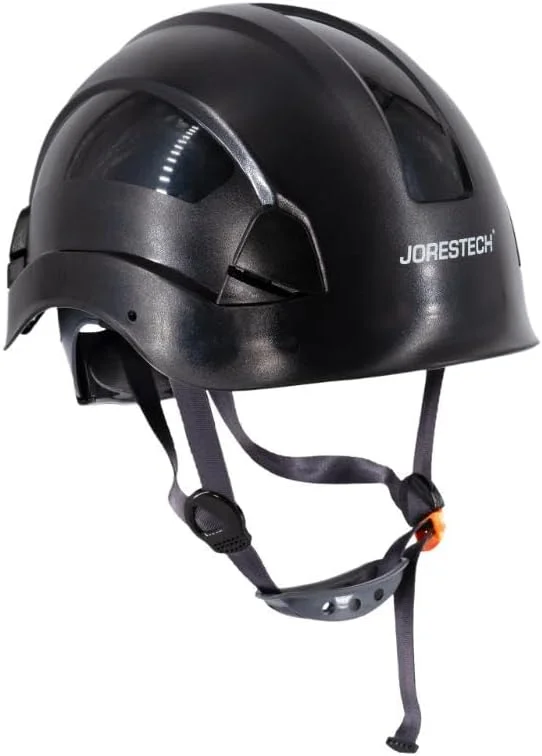 کلاه ایمنی کار در ارتفاع و نجات JORESTECH - کلاه سخت ABS با شکاف و سیستم تعلیق 6 نقطه ای قابل تنظیم با храповик، دارای گواهینامه ANSI Z89.1-14 برای کار، خانه و محافظت عمومی از سر