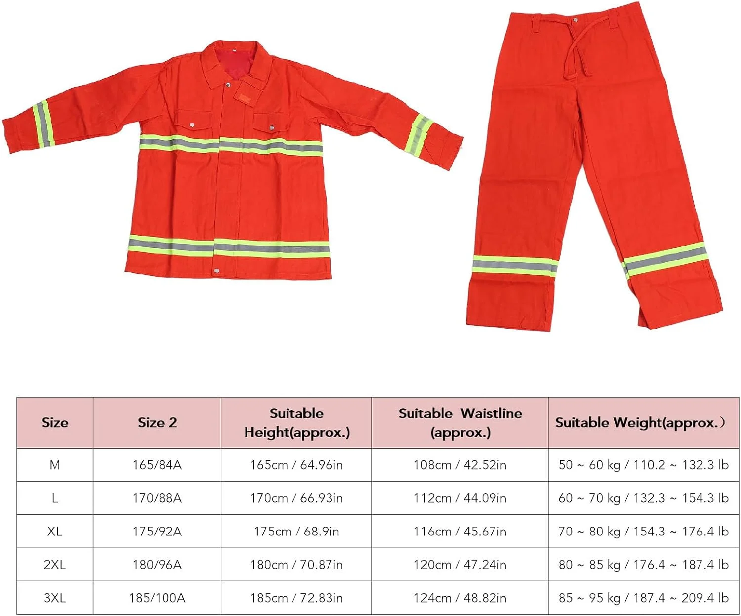 لباس ایمنی مقاوم در برابر آتش، مقاوم در برابر حرارت، عایق حرارت، نوار بازتابنده، مقاوم در برابر آب، ژاکت های ایمنی با دید بالا (XL)