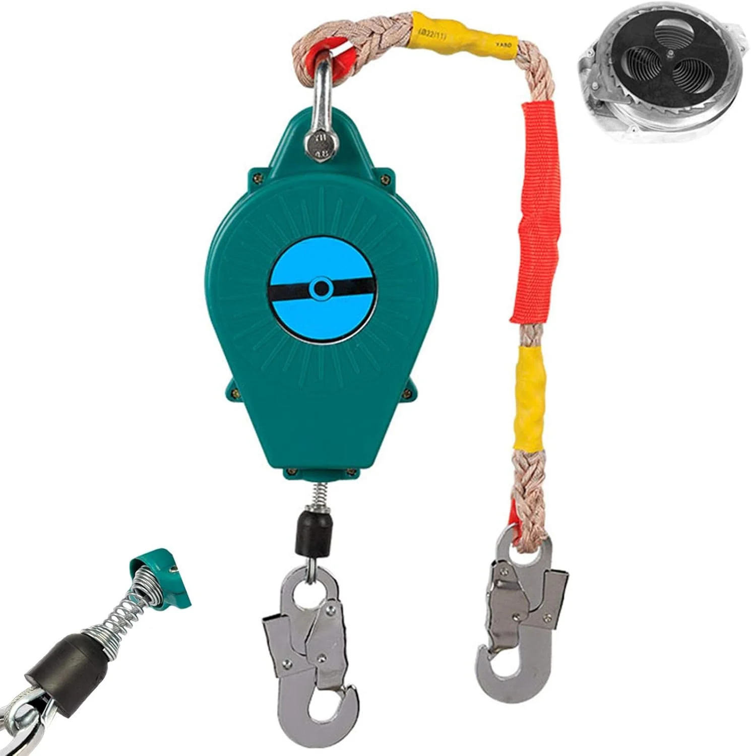 طناب نجات جمع شونده SJHDKLW، مهار ایمنی سقوط با طناب برای ساخت و ساز کارگران، صخره نوردی، نجات آتش نشانی، تجهیزات حفاظت فردی با قلاب میلگرد