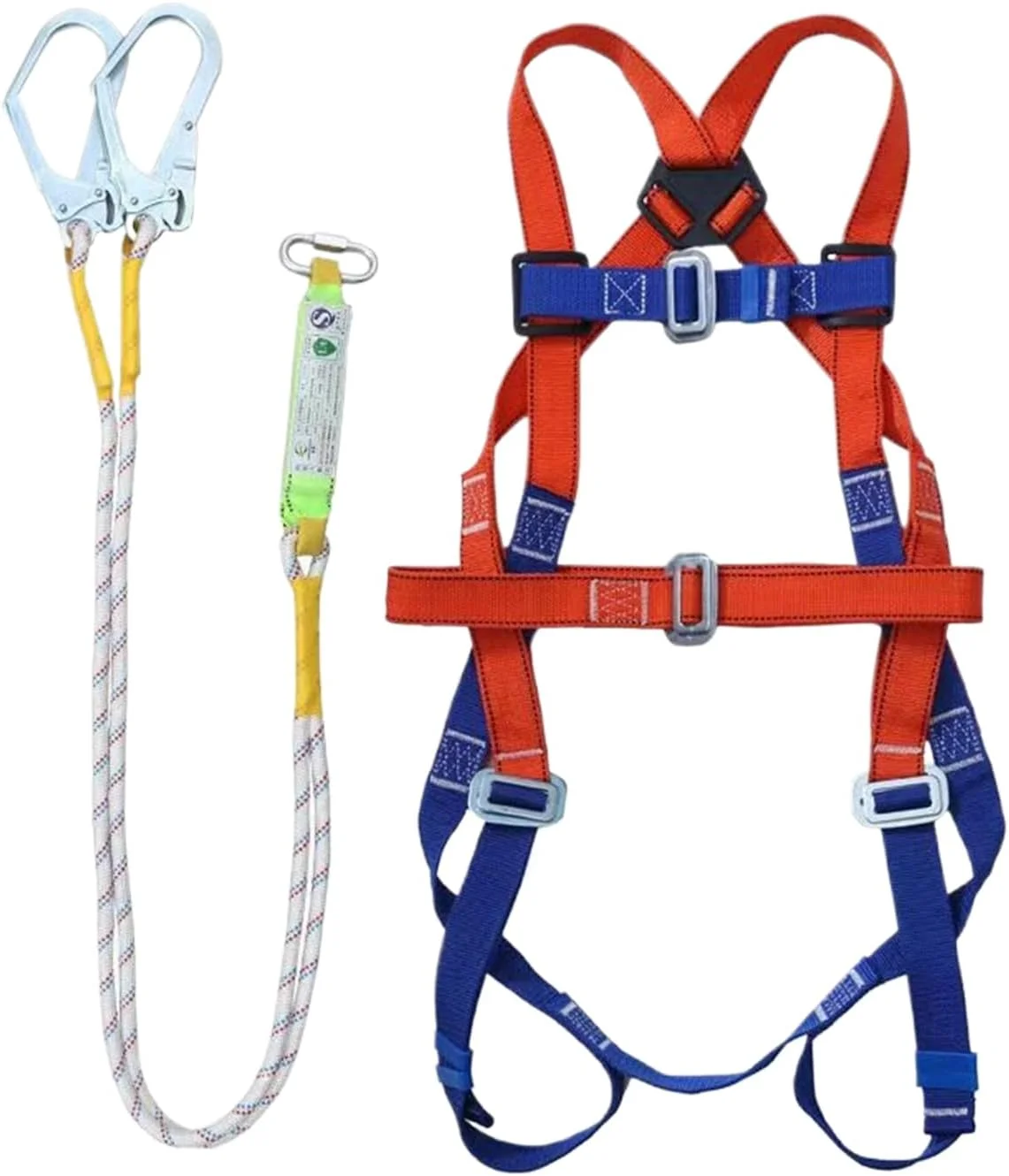 هارنس محافظت در برابر سقوط - هارنس ایمنی 5 نقطه ای تمام بدن - بند شانه قابل تنظیم، طناب و تجهیزات برای شکار، کار در ارتفاع و باغبانی